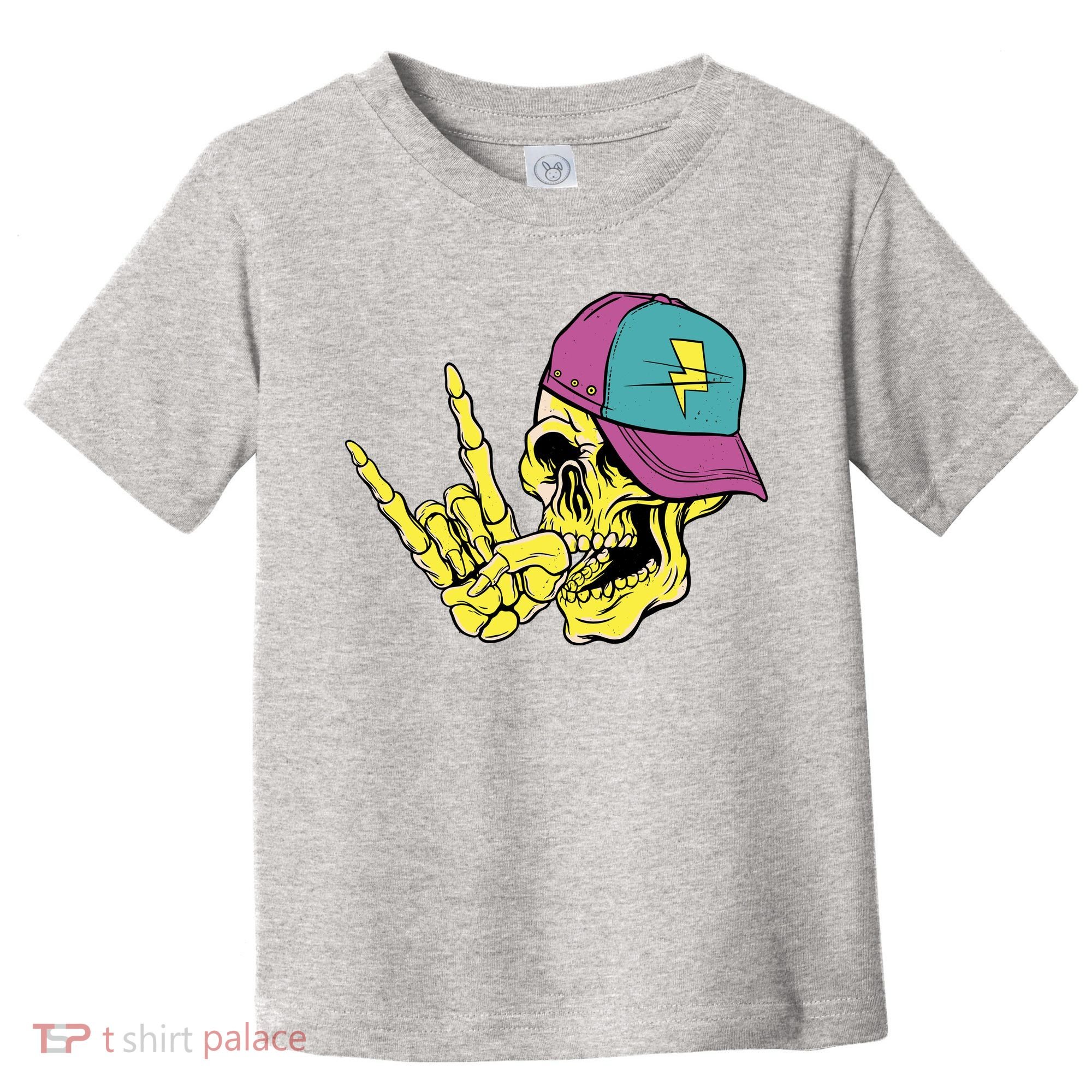 Rock On Cool Skull Toddler T-Shirt