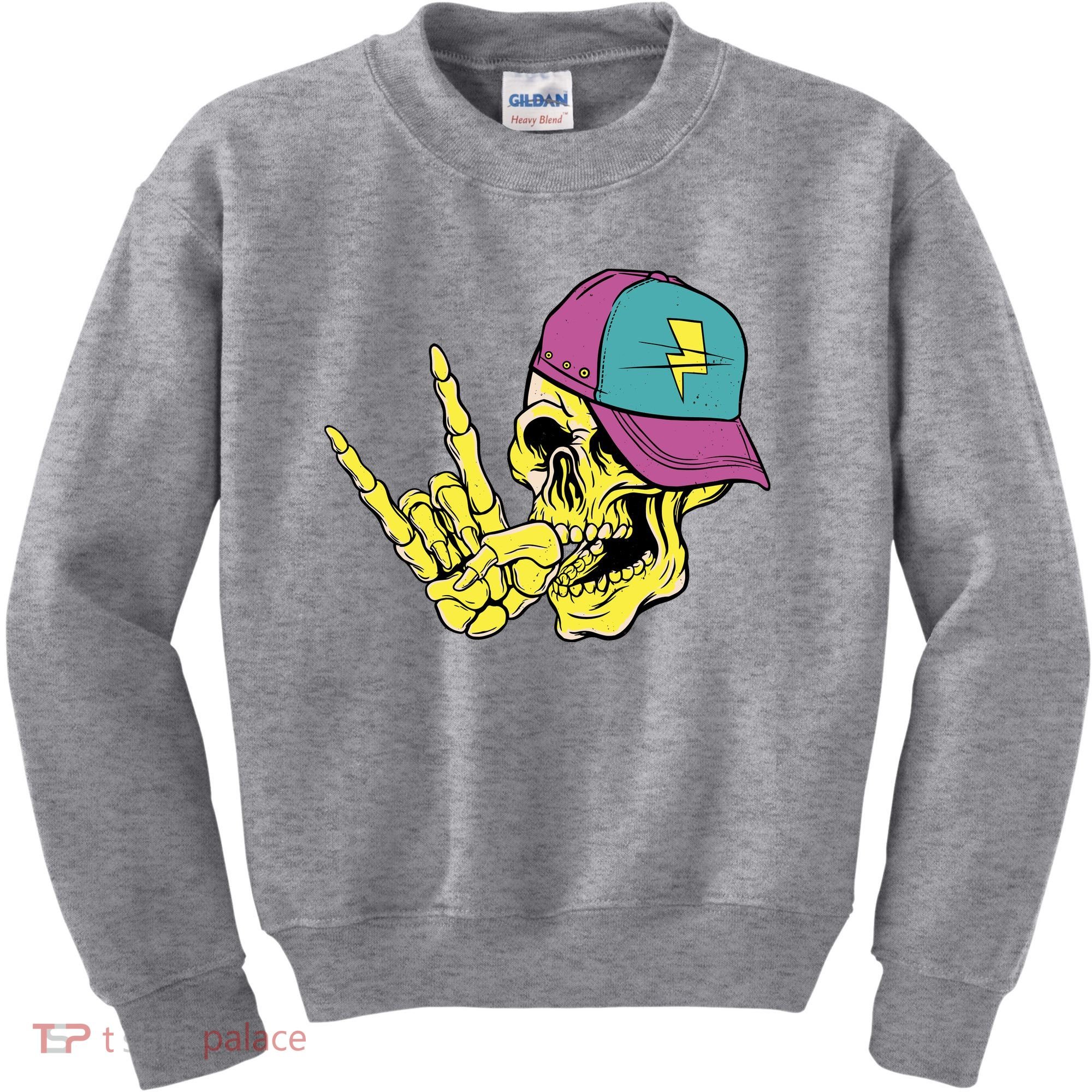 Rock On Cool Skull Kids Sweatshirt
