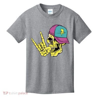 Rock On Cool Skull Kids T-Shirt