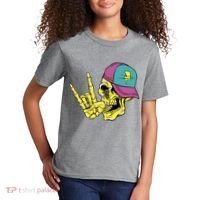 Rock On Cool Skull Kids T-Shirt thumb 2