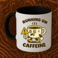 Running On Caffeine Coffee Mug thumb 2