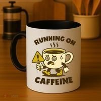 Running On Caffeine Coffee Mug thumb 4