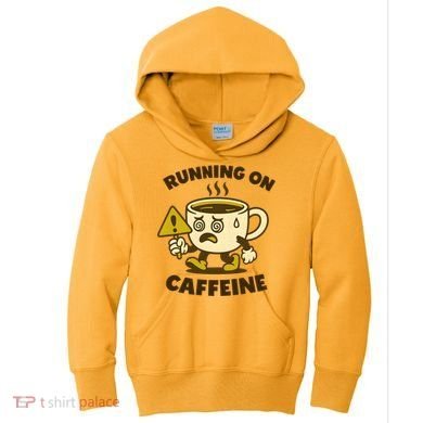 Running On Caffeine Kids Hoodie
