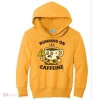 Running On Caffeine Kids Hoodie thumb 0