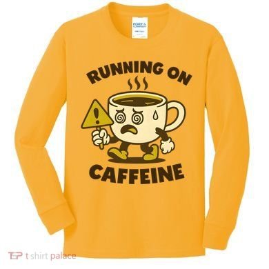 Running On Caffeine Kids Long Sleeve Shirt