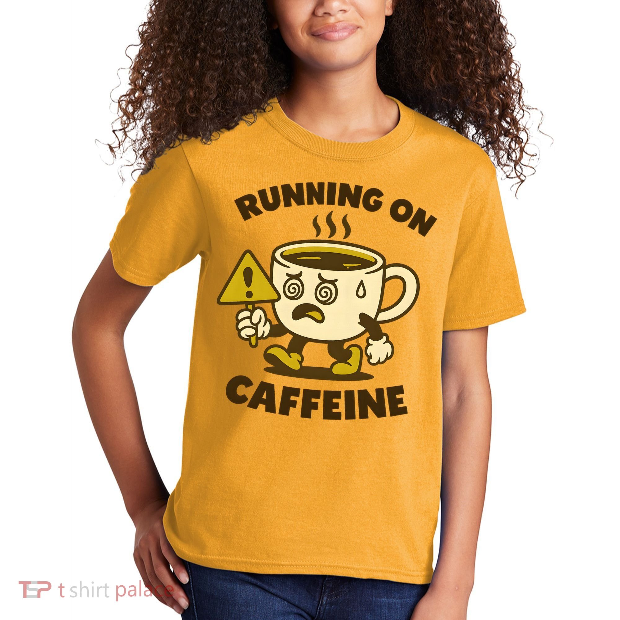 Running On Caffeine Kids T-Shirt