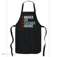 Raised On Chicago House Music Edm Dj Illinois Raver Apron thumb 0