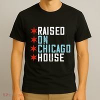 Raised On Chicago House Music Edm Dj Illinois Raver T-Shirt thumb 3
