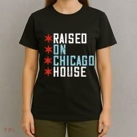 Raised On Chicago House Music Edm Dj Illinois Raver T-Shirt thumb 4