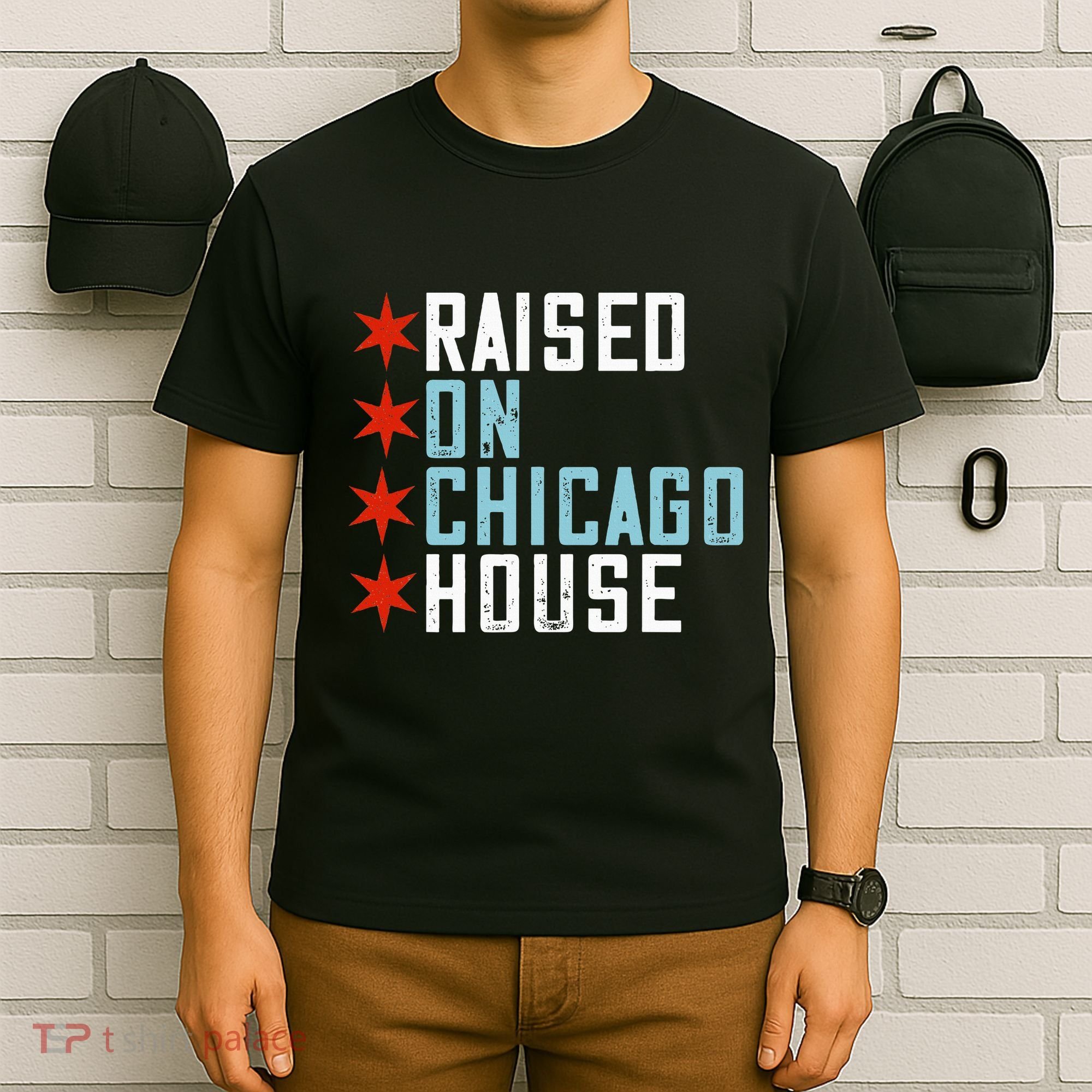 Raised On Chicago House Music Edm Dj Illinois Raver T-Shirt
