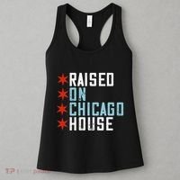 Raised On Chicago House Music Edm Dj Illinois Raver Women's Tank Top thumb 3