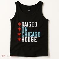 Raised On Chicago House Music Edm Dj Illinois Raver Tank Top thumb 2
