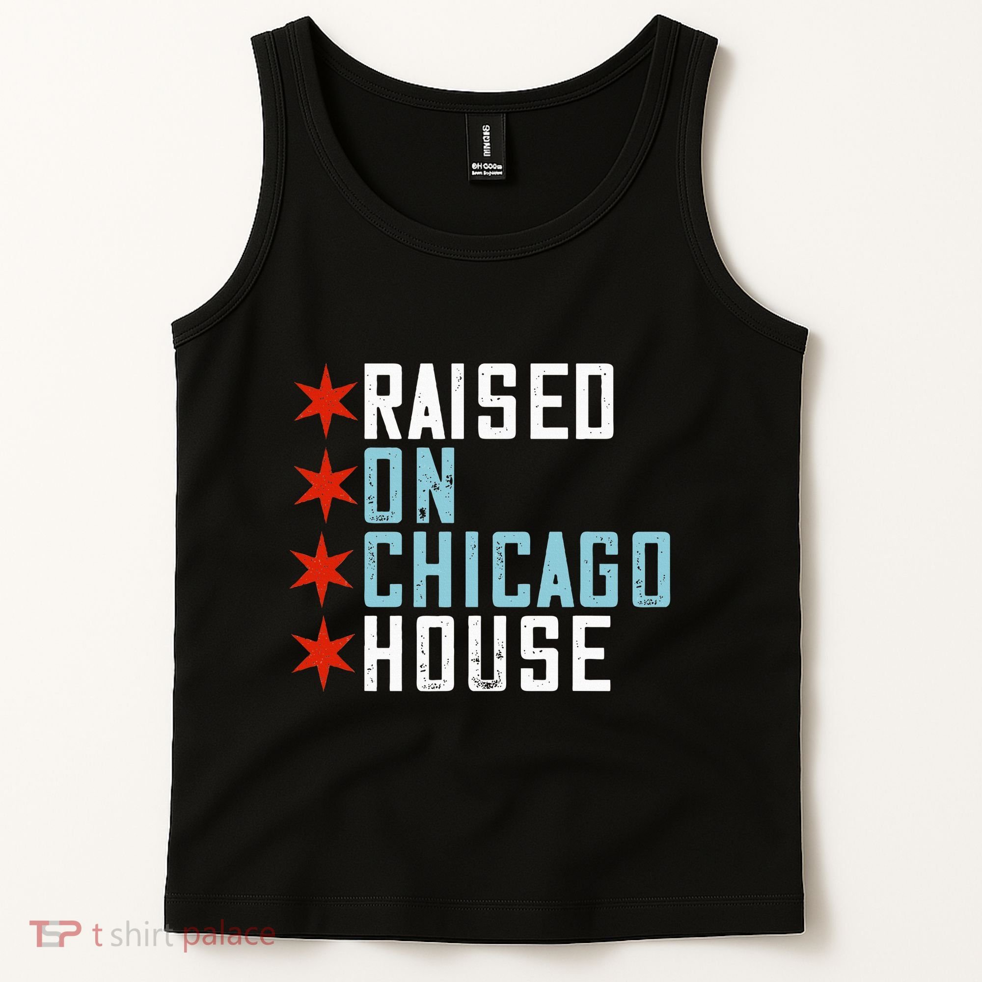 Raised On Chicago House Music Edm Dj Illinois Raver Tank Top