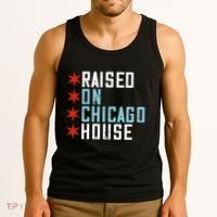 Raised On Chicago House Music Edm Dj Illinois Raver Tank Top thumb 3