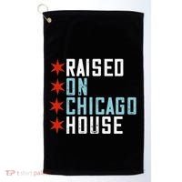 Raised On Chicago House Music Edm Dj Illinois Raver Golf Towel thumb 0