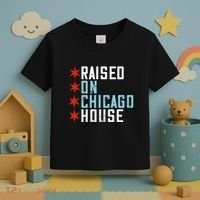 Raised On Chicago House Music Edm Dj Illinois Raver Toddler T-Shirt thumb 3