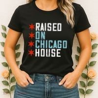Raised On Chicago House Music Edm Dj Illinois Raver Women's T-Shirt thumb 2