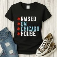 Raised On Chicago House Music Edm Dj Illinois Raver Women's T-Shirt thumb 3