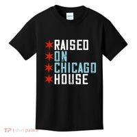 Raised On Chicago House Music Edm Dj Illinois Raver Kids T-Shirt thumb 0
