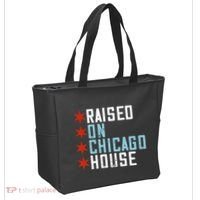 Raised On Chicago House Music Edm Dj Illinois Raver Tote Bag thumb 2