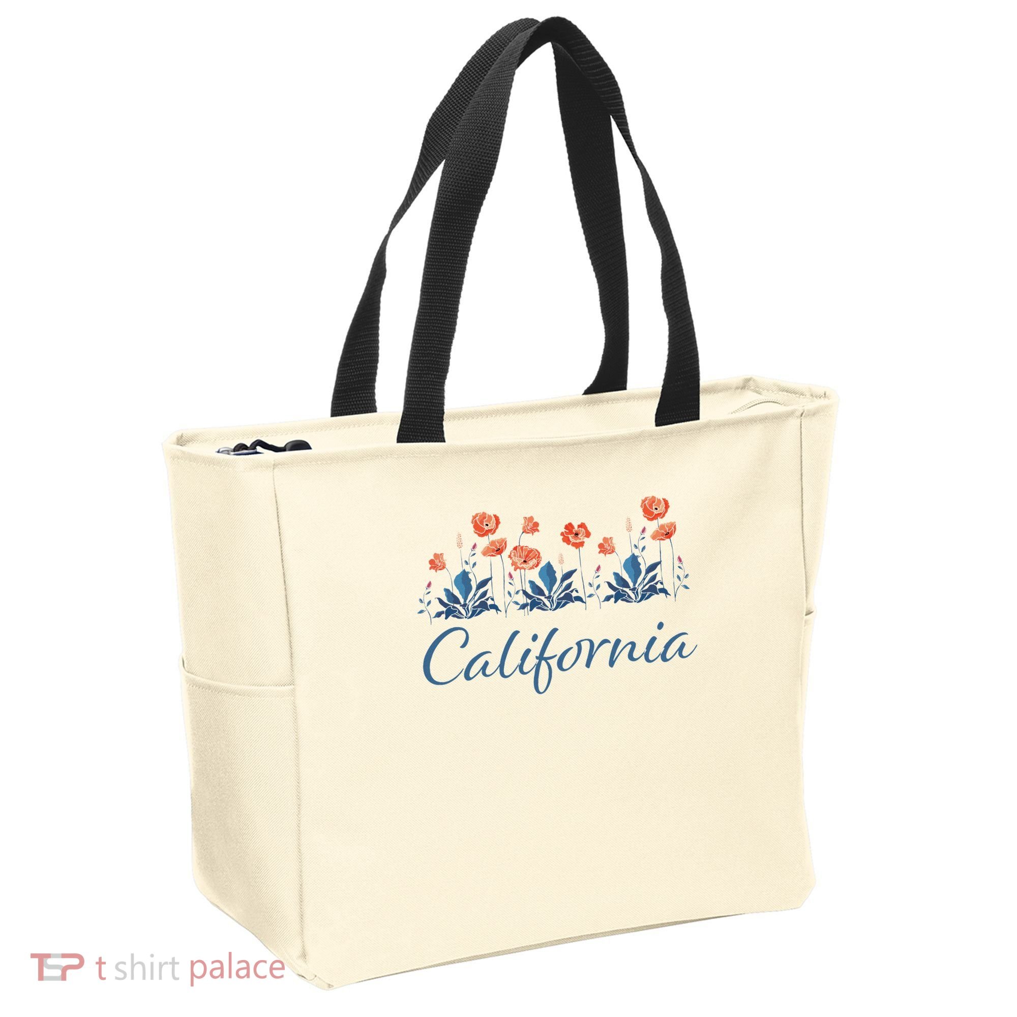 Row Of California Poppies Tote Bag