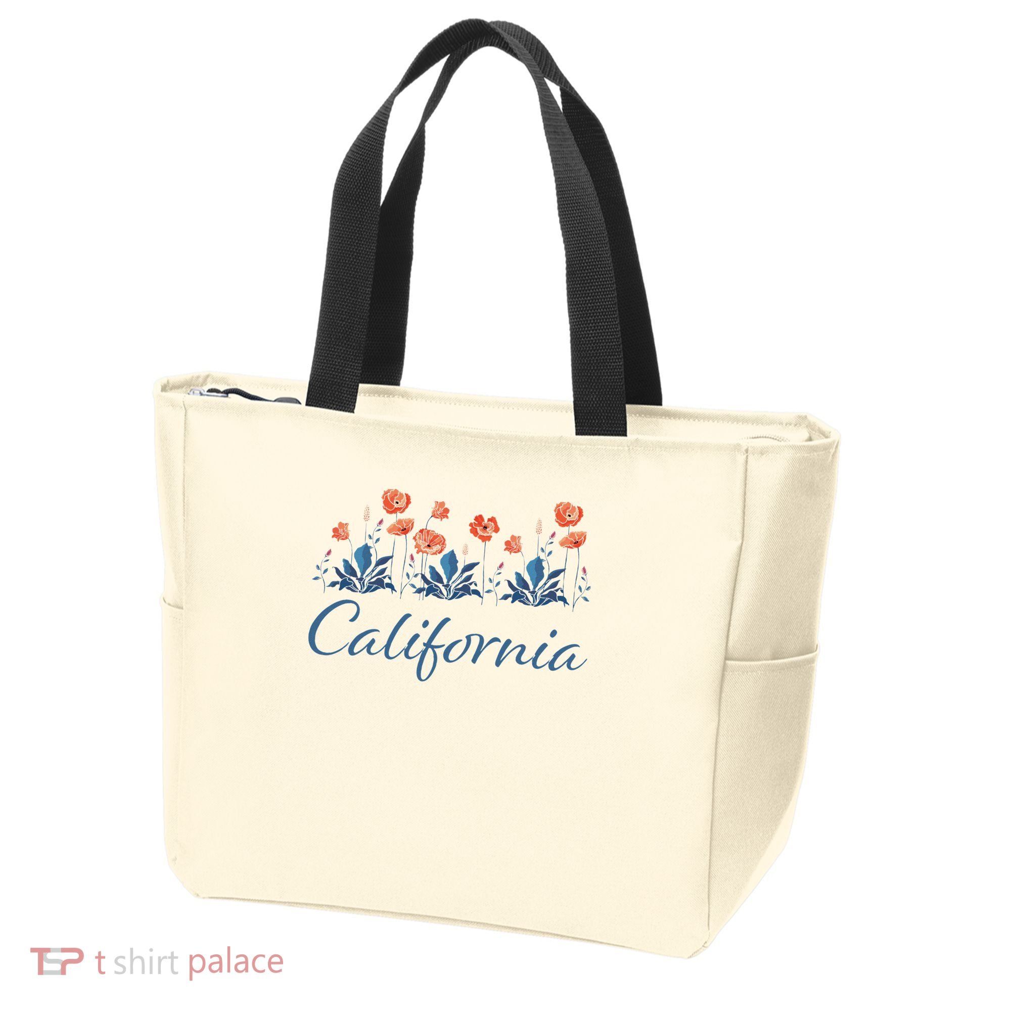 Row Of California Poppies Tote Bag