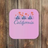 Row Of California Poppies Coaster thumb 0