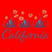 Row Of California Poppies Santa Hat thumb 1
