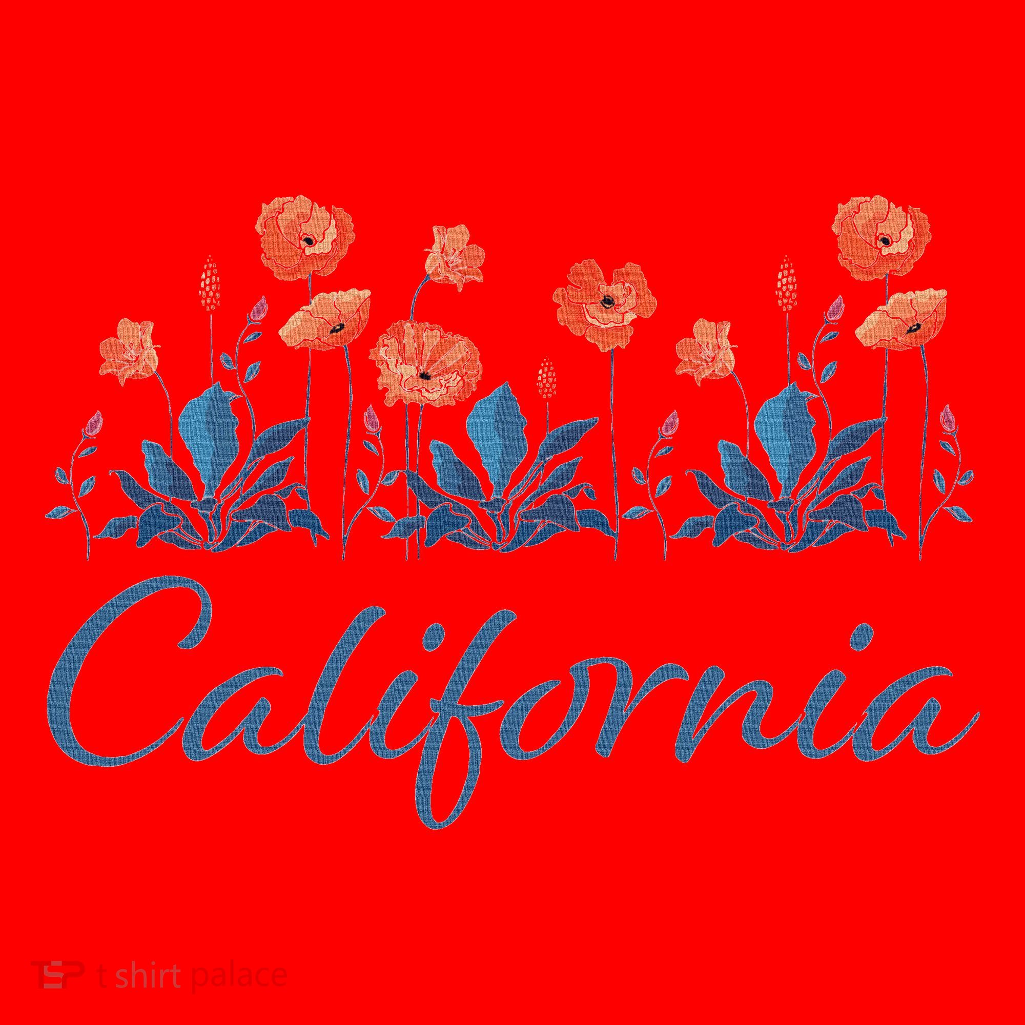 Row Of California Poppies Santa Hat