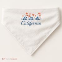 Row Of California Poppies USA-Made Doggie Bandana thumb 0