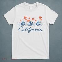 Row Of California Poppies T-Shirt thumb 5