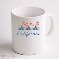 Row Of California Poppies Coffee Mug thumb 1