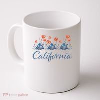 Row Of California Poppies Coffee Mug thumb 0