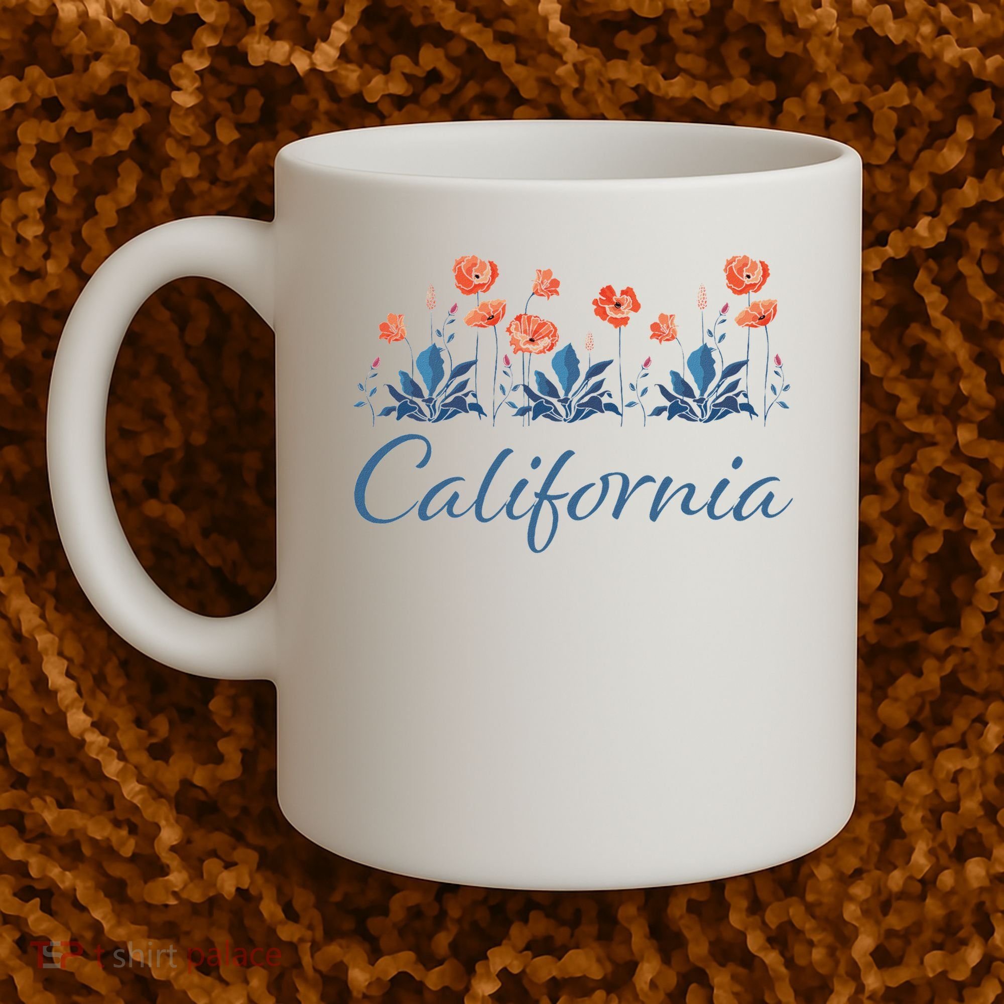 Row Of California Poppies Coffee Mug