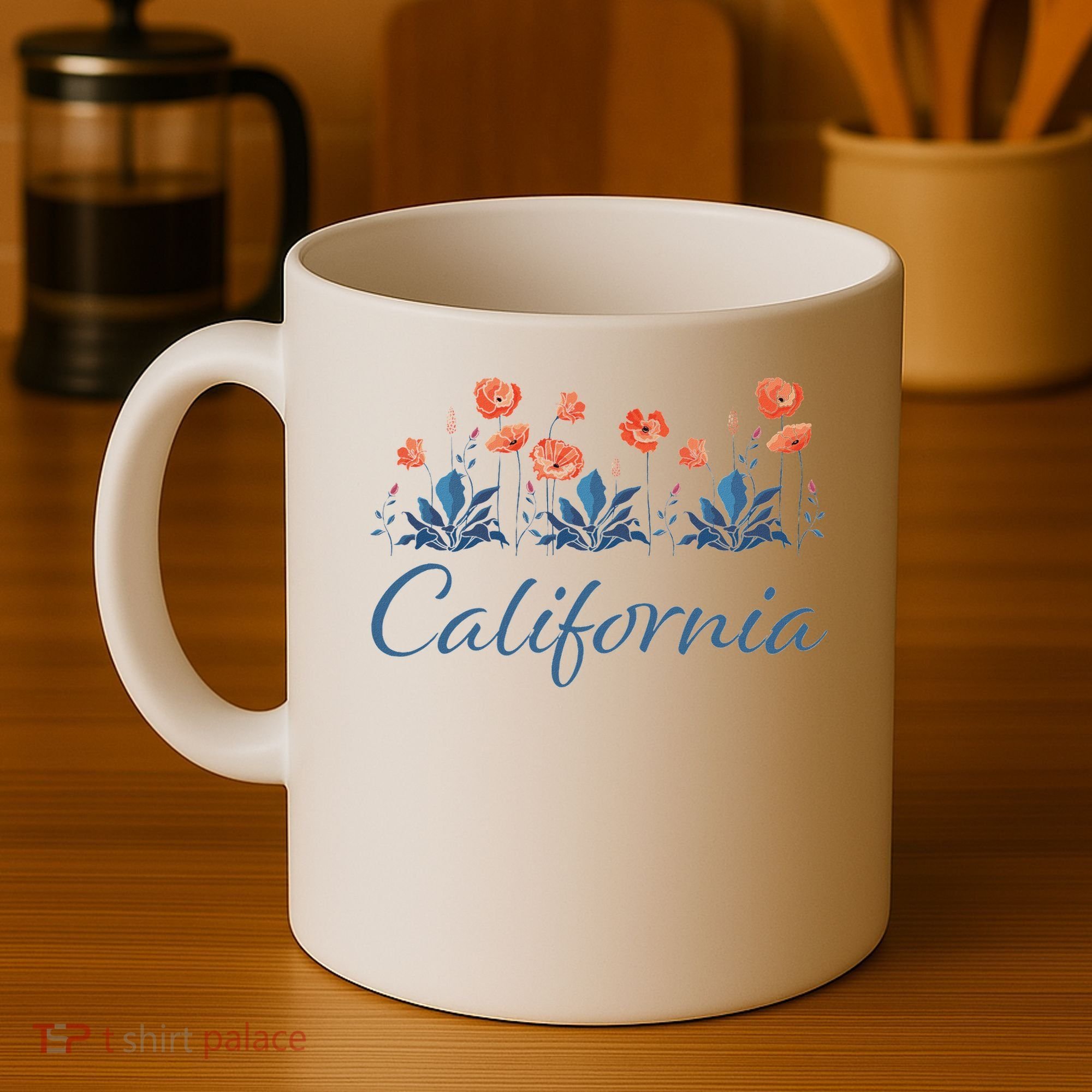 Row Of California Poppies Coffee Mug