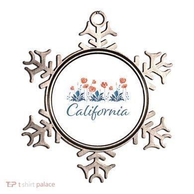 Row Of California Poppies Ornament