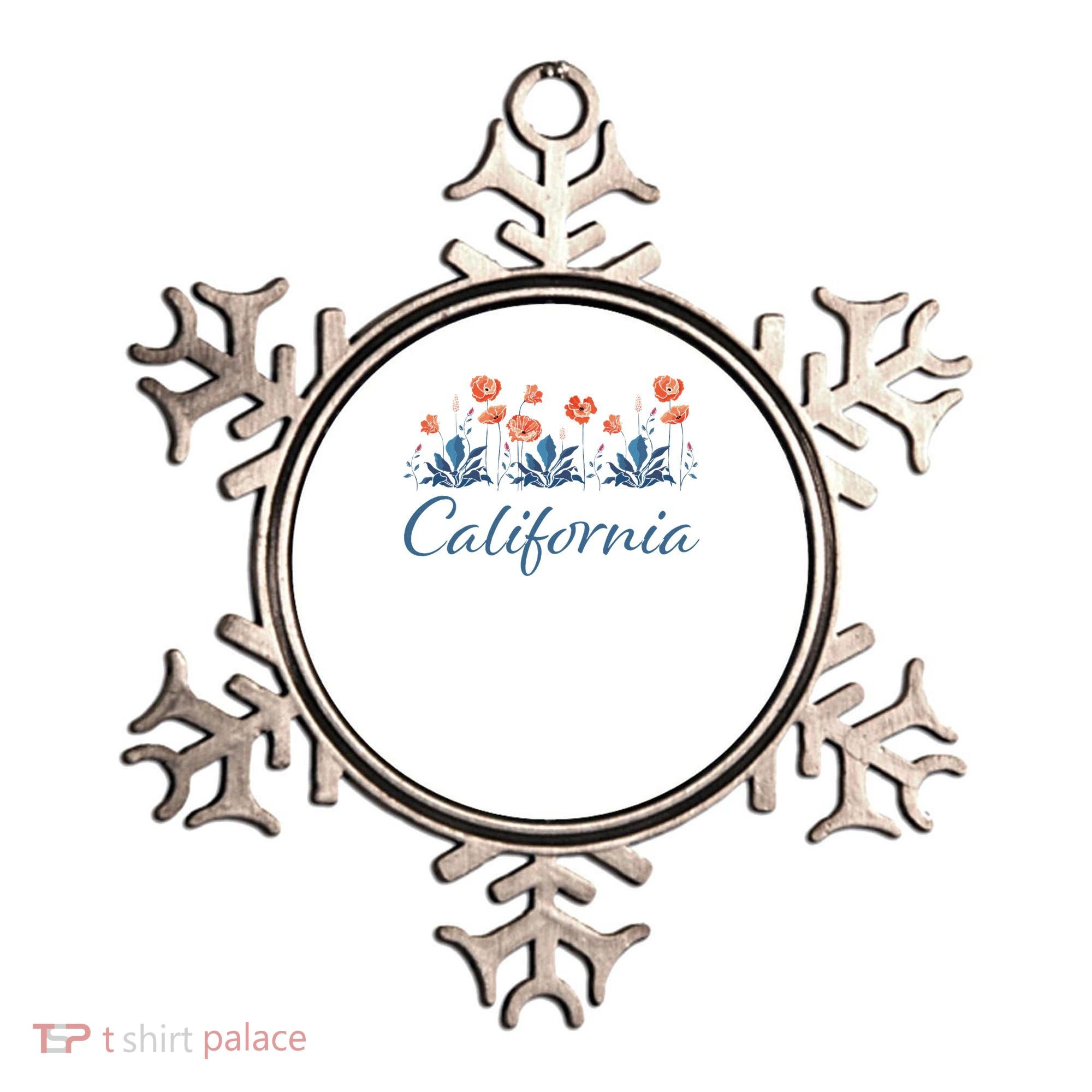 Row Of California Poppies Ornament