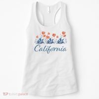 Row Of California Poppies Women's Tank Top thumb 0