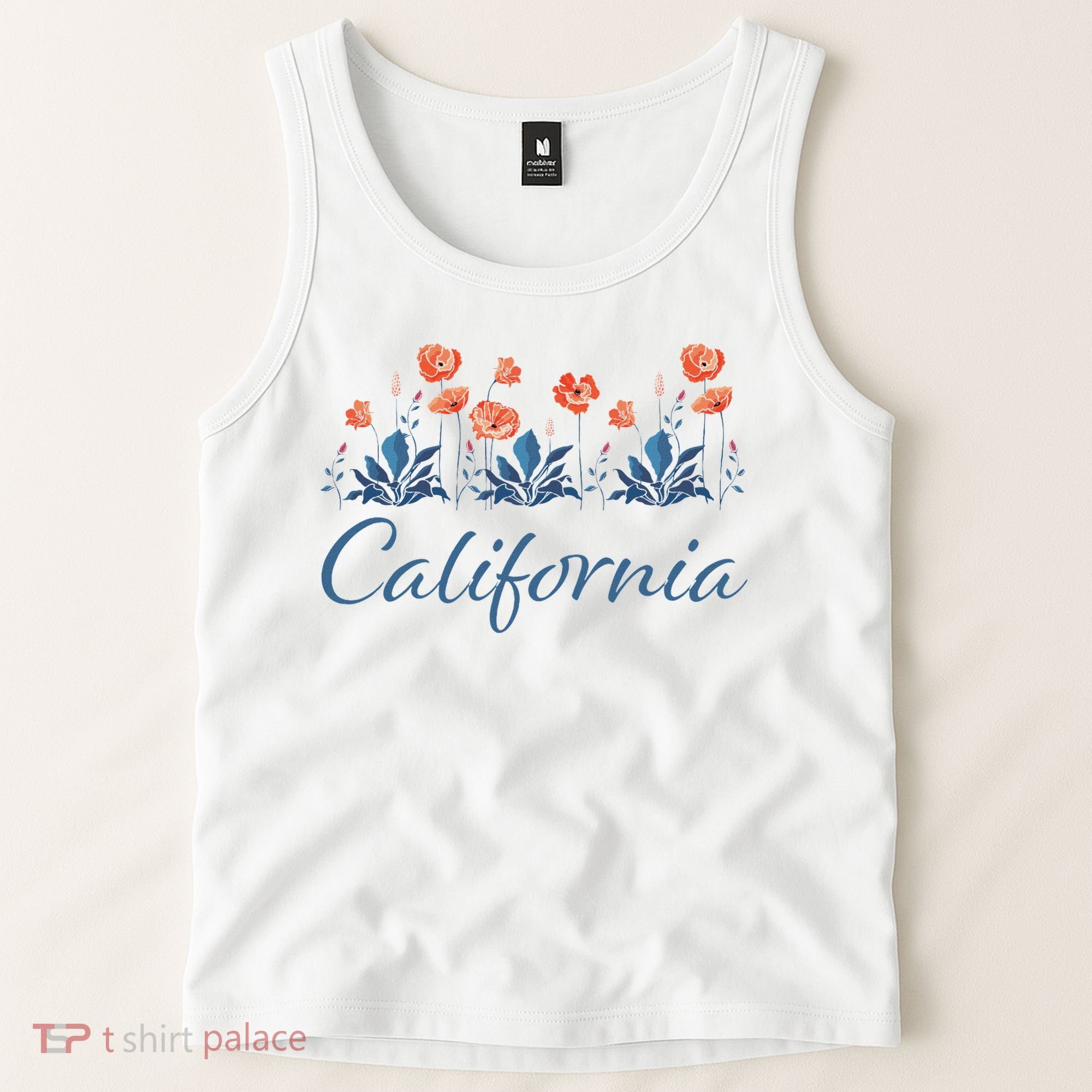 Row Of California Poppies Tank Top