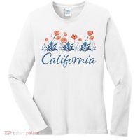 Row Of California Poppies Women's Long Sleeve Shirt thumb 0