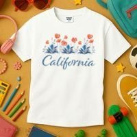 Row Of California Poppies Kids T-Shirt thumb 3