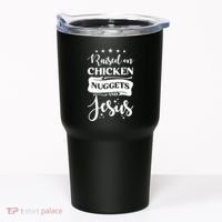 Raised On Chicken Nuggets And Jesus Tumbler thumb 0