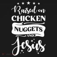 Raised On Chicken Nuggets And Jesus Ornament thumb 1