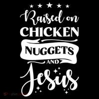 Raised On Chicken Nuggets And Jesus Toddler T-Shirt thumb 4
