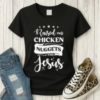 Raised On Chicken Nuggets And Jesus Women's T-Shirt thumb 3