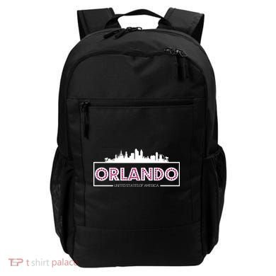 Retro Orlando City Skyline Backpack