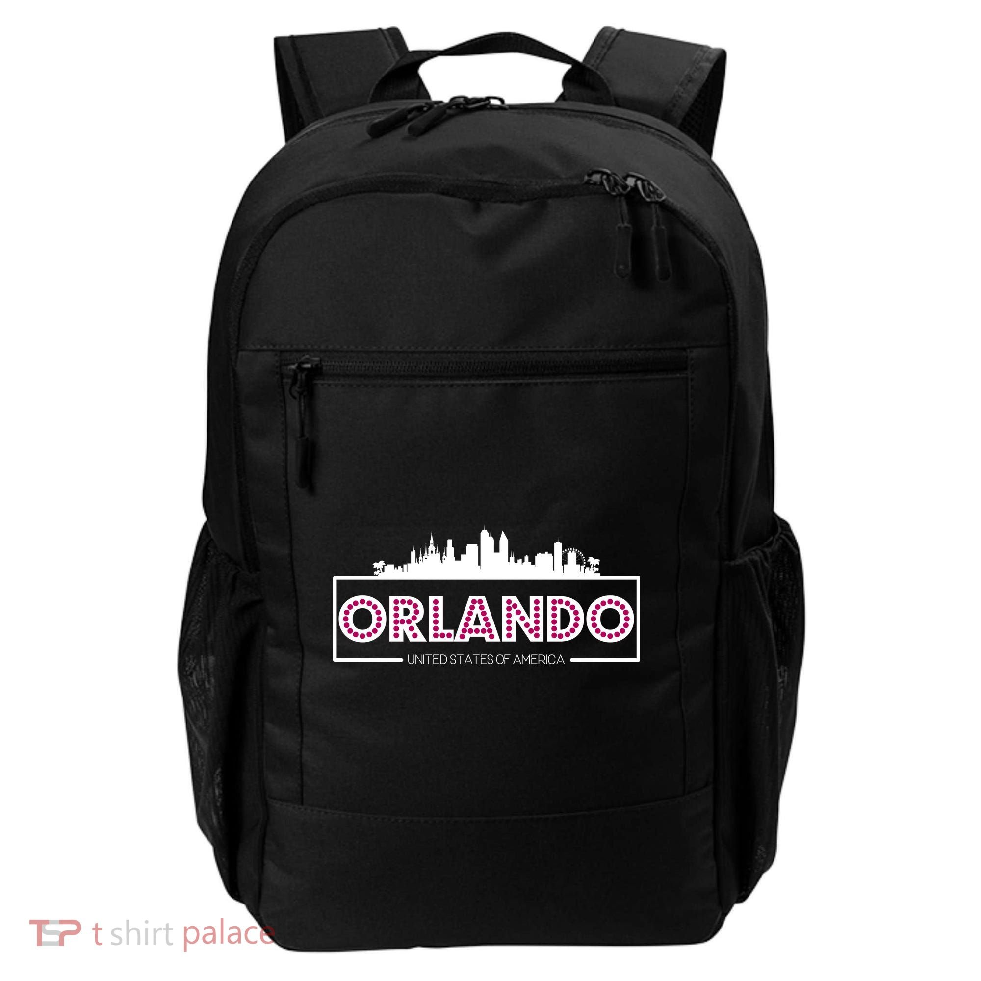 Retro Orlando City Skyline Backpack
