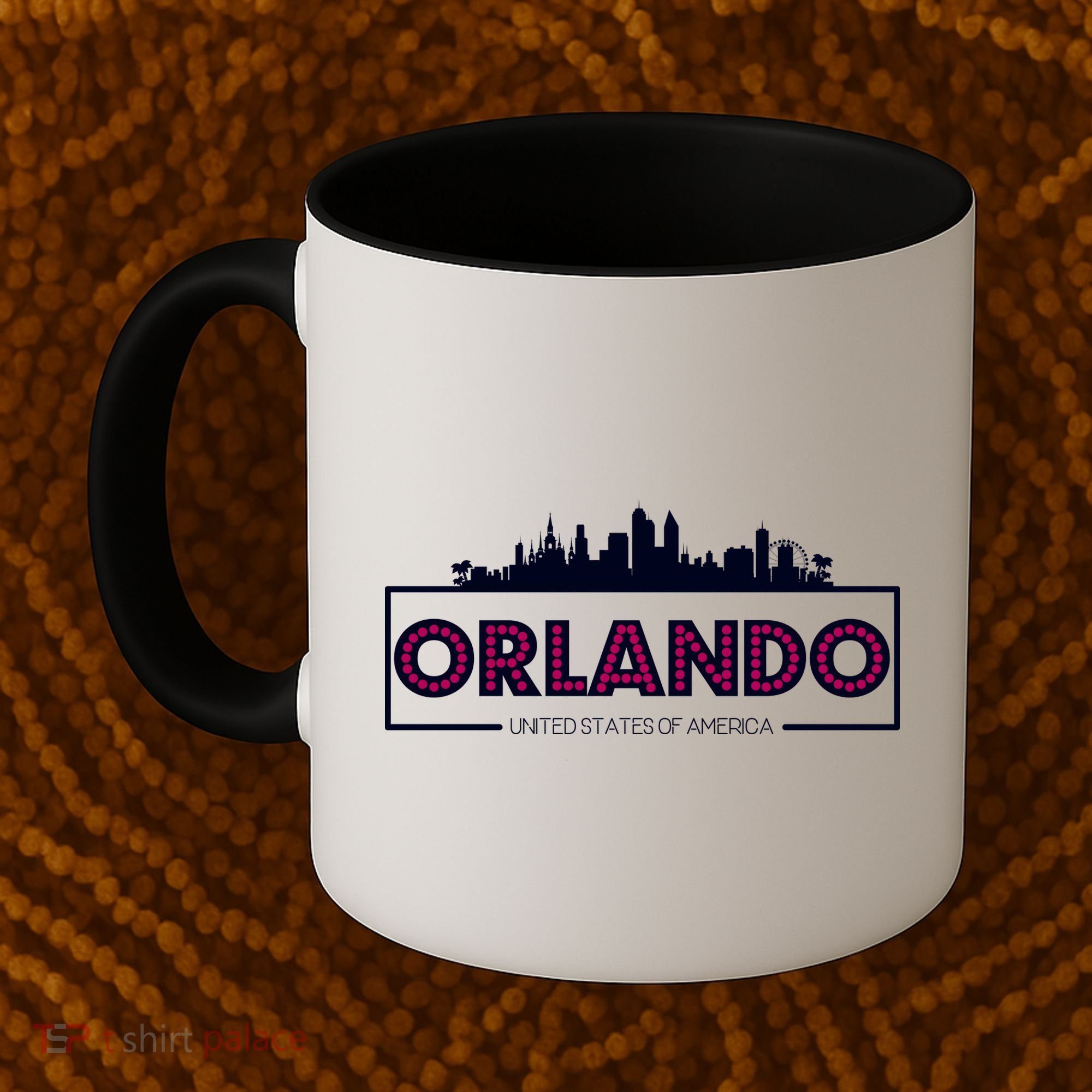 Retro Orlando City Skyline Coffee Mug