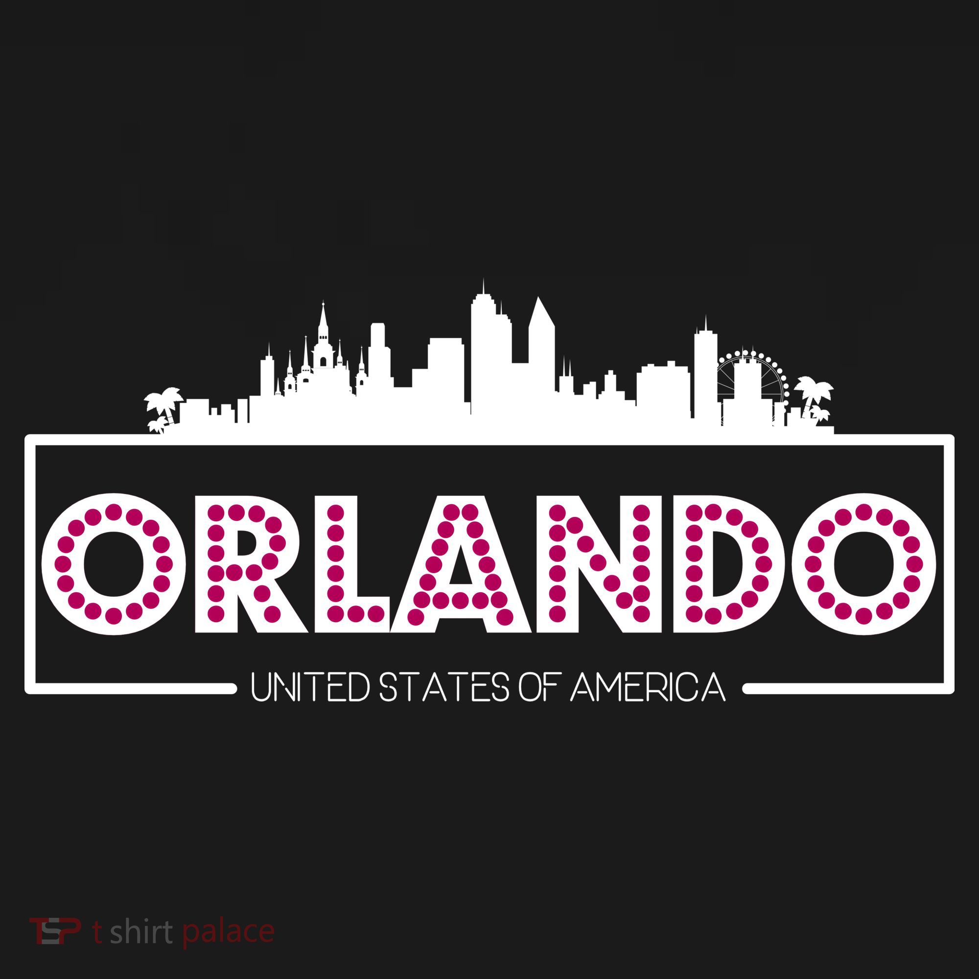 Retro Orlando City Skyline Ornament