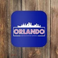Retro Orlando City Skyline Coaster thumb 0
